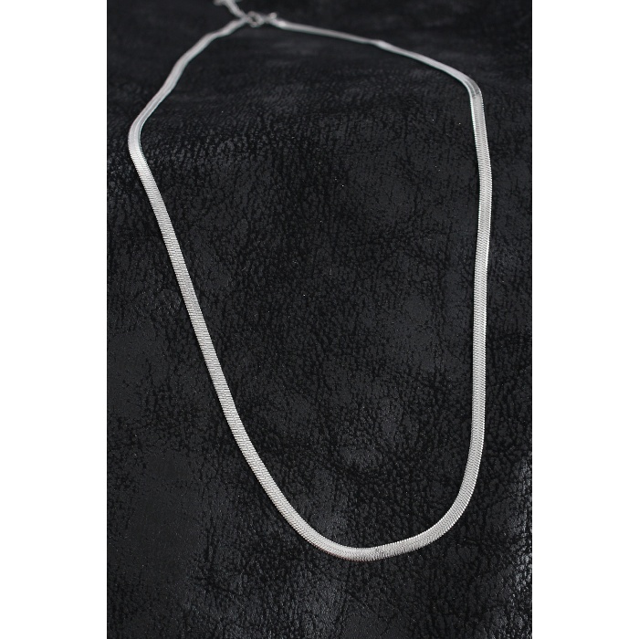 316L Çelik Klasik İtalyan Zincir Model Gümüş Renk Erkek Kolye - Lisinya