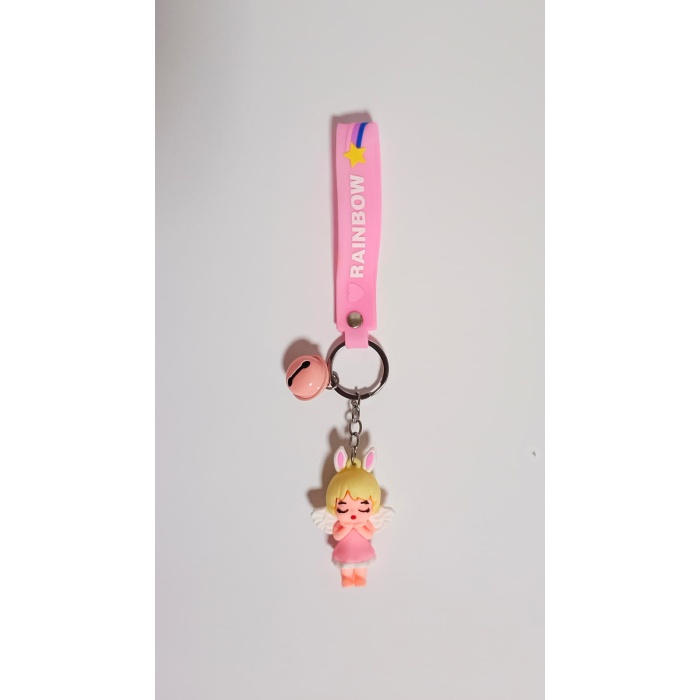 Anahtarlık Pembe Tavşan Kulaklı Melek