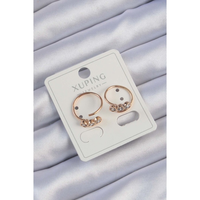 Xuping Rose Renk Zirkon Taşlı Su Yolu Küpe - Lisinya