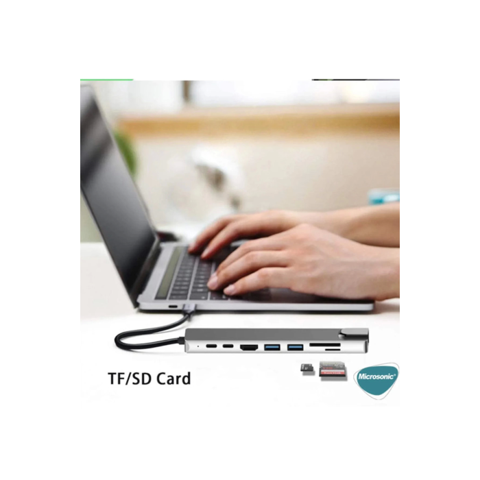 Type-c To Hdtv Multifunction Adapter 8 Port Kablo - Lisinya
