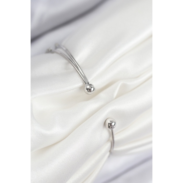 Pirinç Zirkon Taşlı Pırlanta Model Gümüş Renk Kadın Bileklik - Lisinya