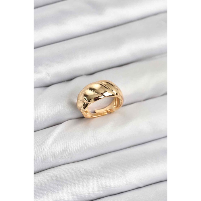 Gold Renk Bombeli Sarmal Yüzük - Lisinya