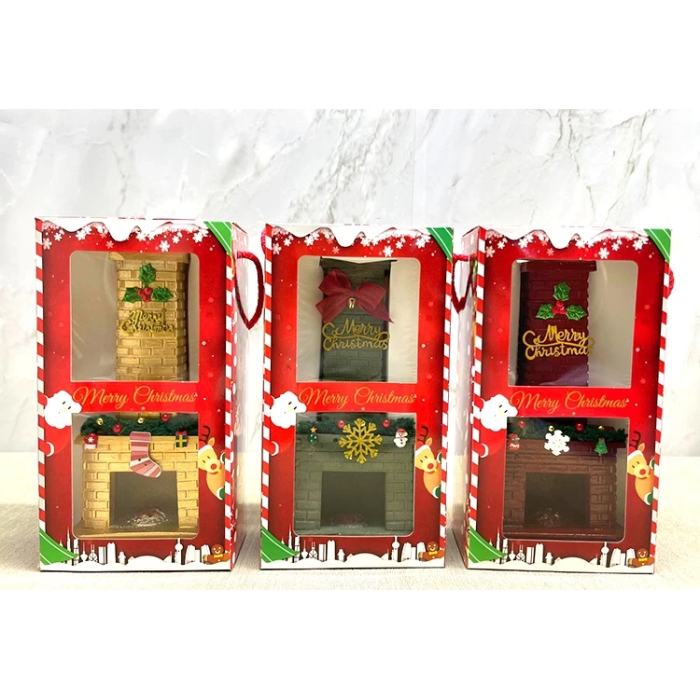 Noel Temalı Polyester Şömine Tütsülük İk023 - Lisinya