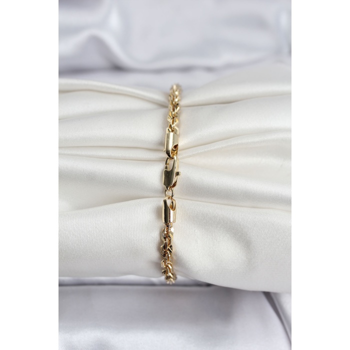 14K Gold Renk Kaplama Burgu Zincir Model CM Kadın Bileklik - Lisinya