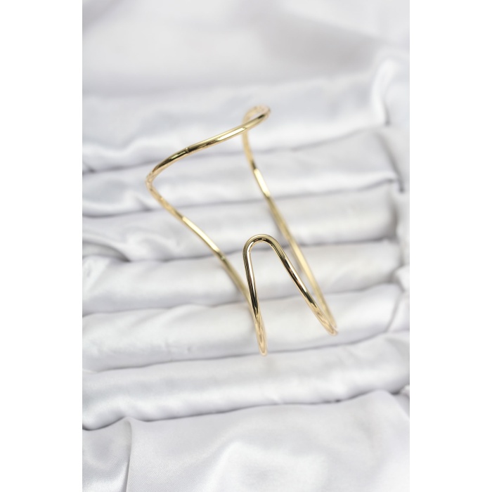 Gold Renk Pirinç El Bileziği - Lisinya