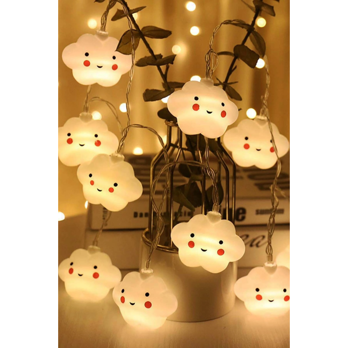 Bulut Şeklinde Led Şerit Lamba 12 Adet ( Lisinya )