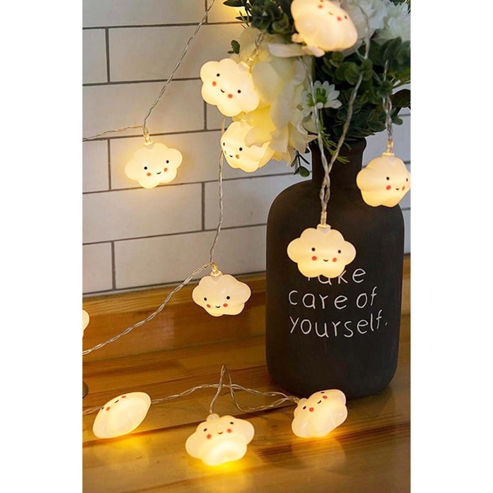 Bulut Şeklinde Led Şerit Lamba 12 Adet ( Lisinya )