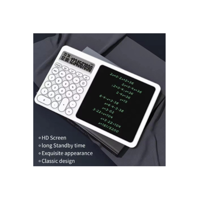 Çok Amaçlı Digital Hesap Makinesi Lcd Ekran Yazma Tableti Ofis Okul İçin Silinebilir El Yazısı Not Defteri - Lisinya