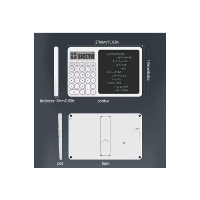 Çok Amaçlı Digital Hesap Makinesi Lcd Ekran Yazma Tableti Ofis Okul İçin Silinebilir El Yazısı Not Defteri - Lisinya