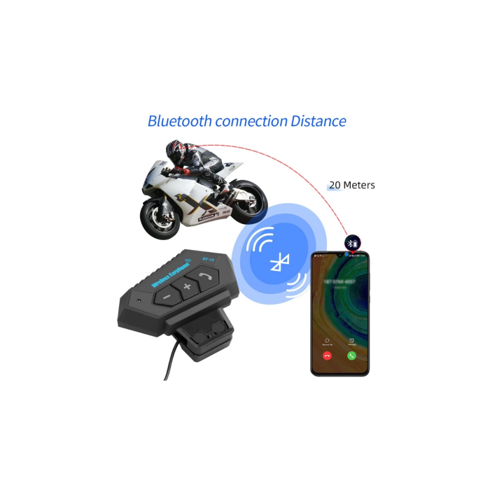 Bt12 Kask Kulaklık Bluetooth Motosiklet Kulaklık Interkom Motorsiklet Kulaklık ( Lisinya )