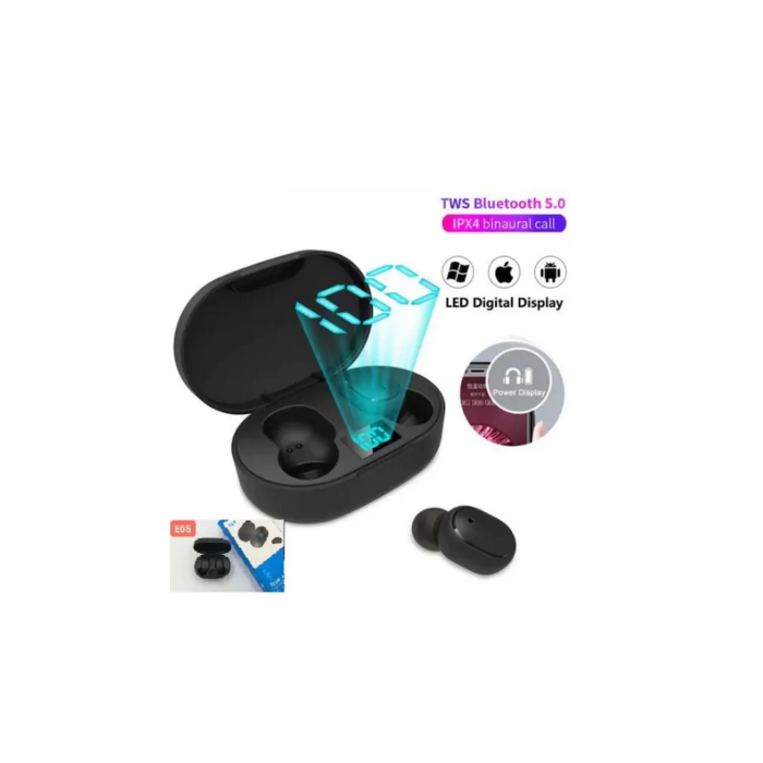 E6s Kablosuz Kulaklık Dijital Göstergeli Bluetooth Kulaklık 5.0 ( Lisinya )