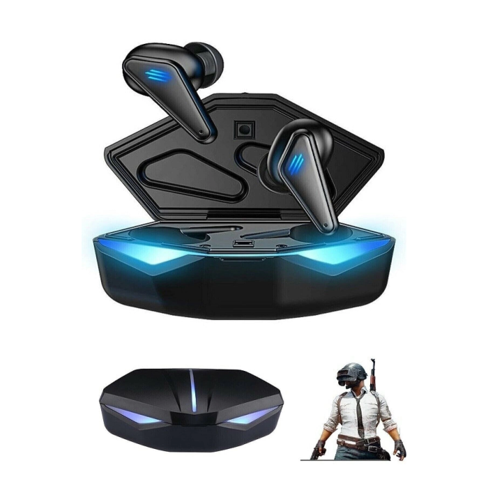 K-55 True Kablosuz Oyuncu Kulaklığı Işıklı Kulakiçi Bluetooth Kulaklık 5.0 ( Lisinya )