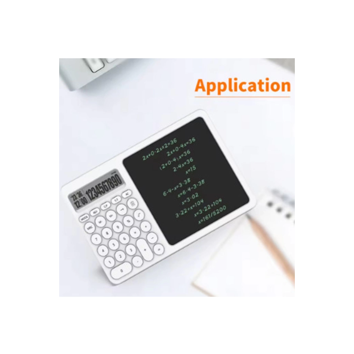 Çok Amaçlı Digital Hesap Makinesi Lcd Ekran Yazma Tableti Ofis Okul İçin Silinebilir El Yazısı Not Defteri ( Lisinya )