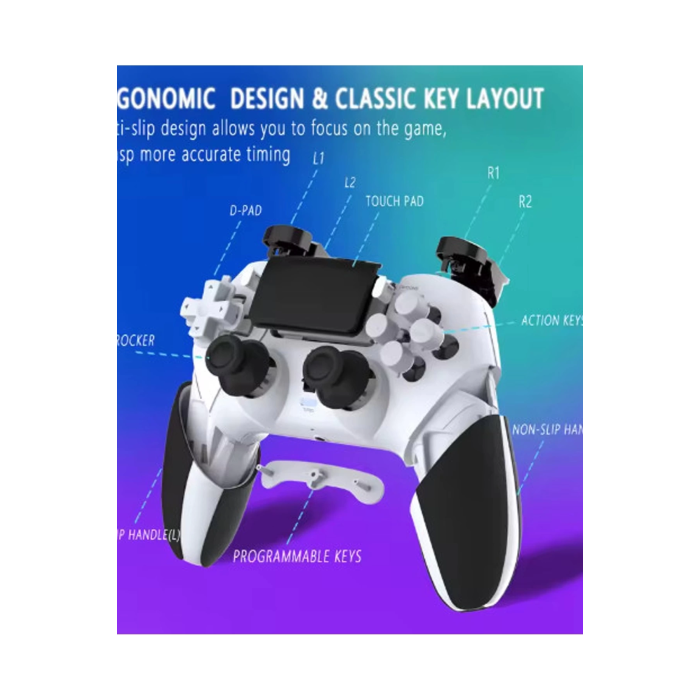 P4 Plus Bluetooth Titreşimli Ps4/ps5 Uyumlu Pc Telefon Joystick Kablosuz Oyun Kolu Siyah ( Lisinya )