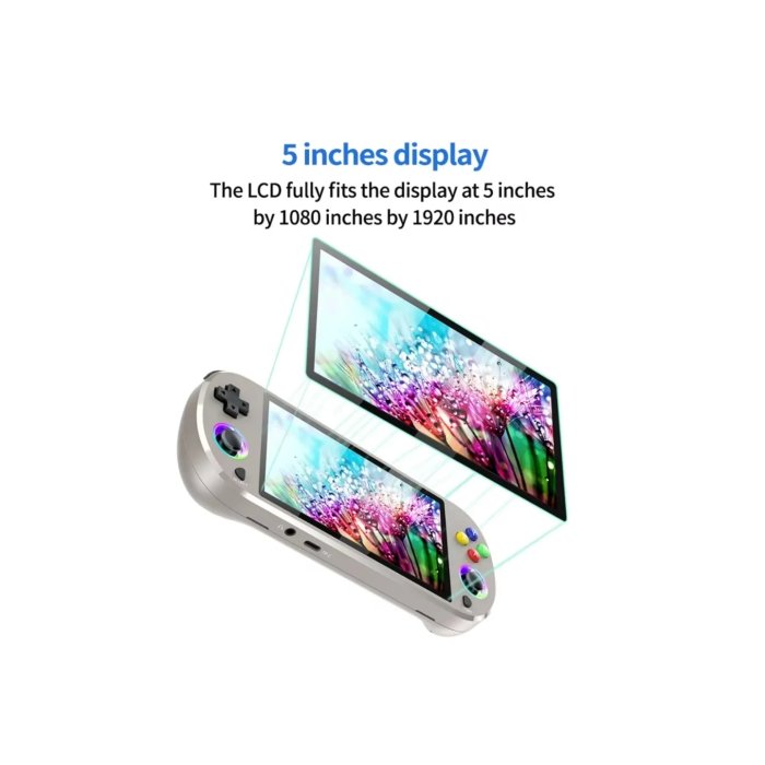 M22 Pro Retro Oyun Konsolu 5.0 ’’ıps Ekran Dahili 20000+ Oyun Emülatörleri Rgb Led Joystick ( Lisinya )