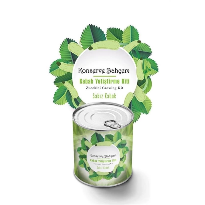 Konserve Bahçem Evde Konservede Sakız Kabak Yetiştirme Kiti ( Lisinya )