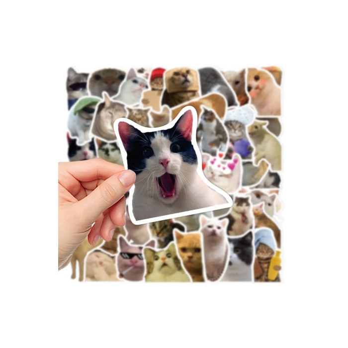 Çılgın Kediler Macbook Notebook Tablet Telefon Ajanda Laptop Defter Sticker Seti ( Lisinya )
