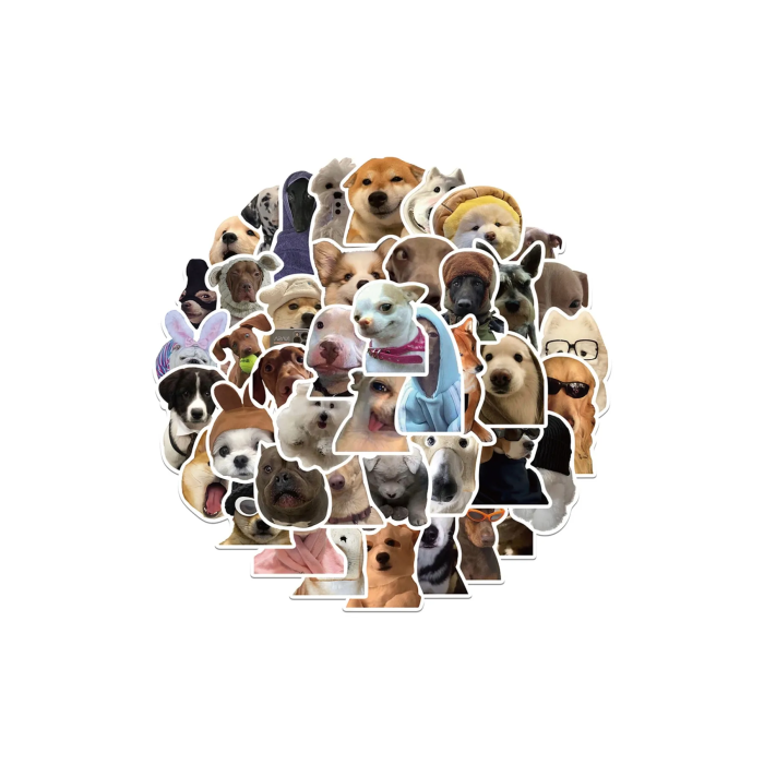 Sevimli Köpek Çıkartmaları Laptop Notebook Tablet Sticker Seti ( Lisinya )
