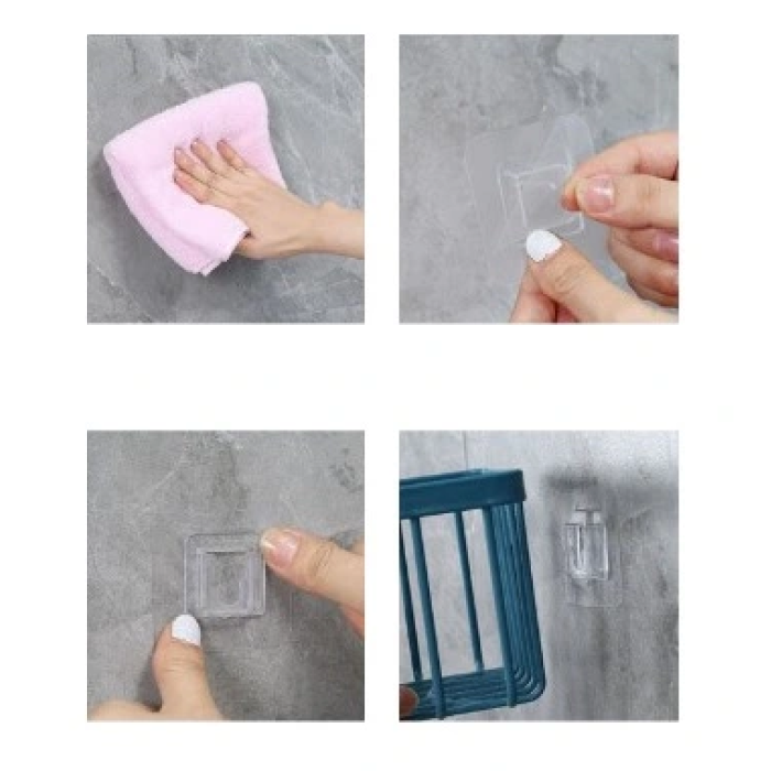 Yapışkanlı Çok Fonksiyonlu Banyo Organizeri Beyaz ( Lisinya )