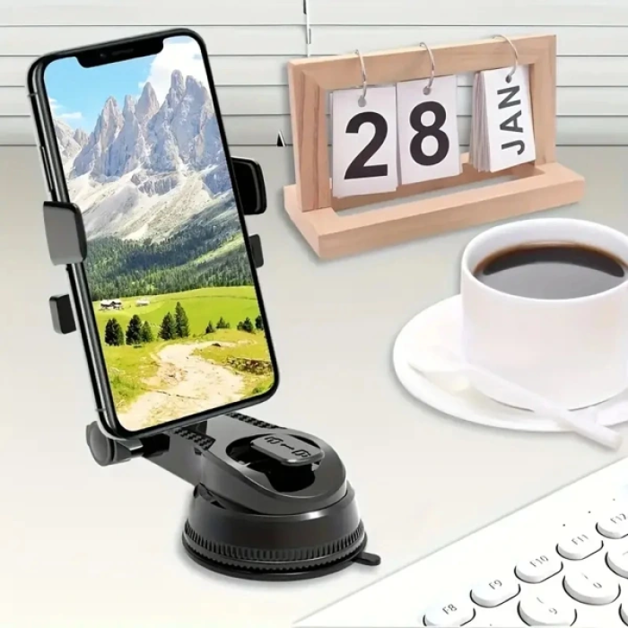 360 Derece Dönebilen Vakumlu Araç Telefon Tutucu ( Lisinya )