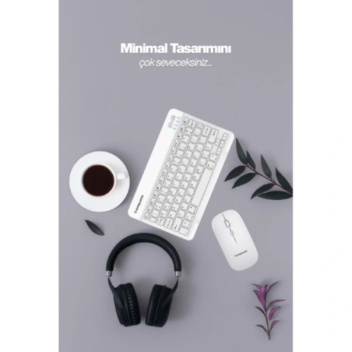Beyaz Kablosuz Klavye Ve Mouse Seti ( Lisinya )