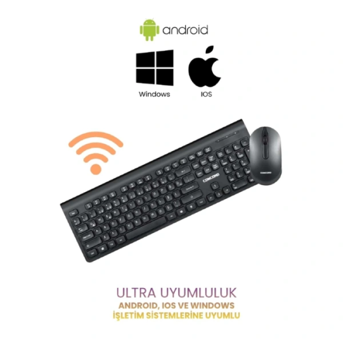 Multimedya Q Klavye Ve Mouse Seti ( Lisinya )