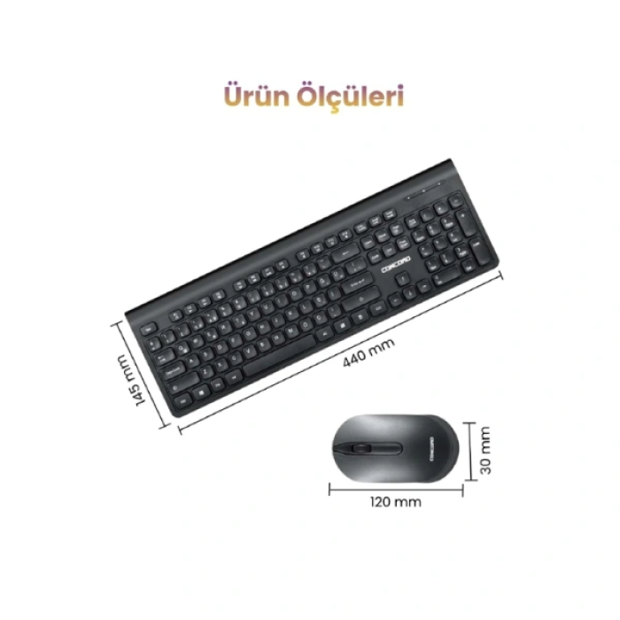 Multimedya Q Klavye Ve Mouse Seti ( Lisinya )