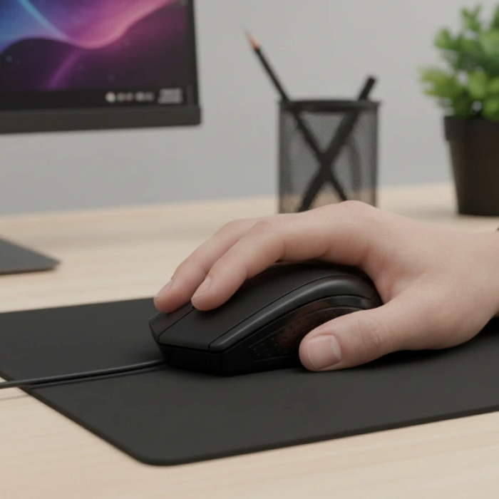 Siyah Usb Kablolu 3d Optik Mouse ( Lisinya )