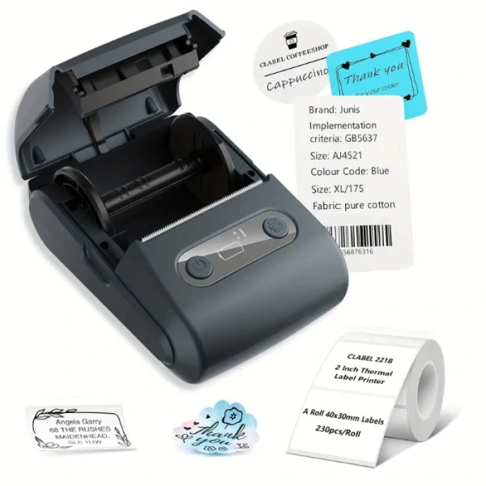 Beyaz Kablosuz Portatif Etiket Yazıcısı ( Lisinya )