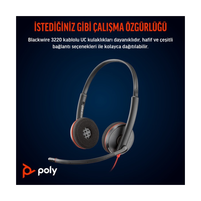 Poly BW 3220 Stereo USB-C HS +USB-C/A