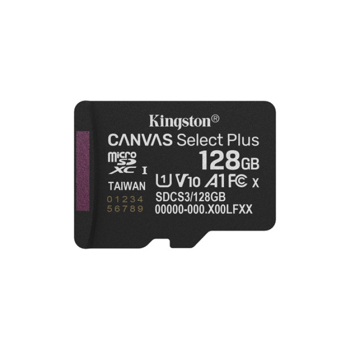 128GB microSDXC Canvas Select Plus Gen3 150MB/s A1 Card + Adapter