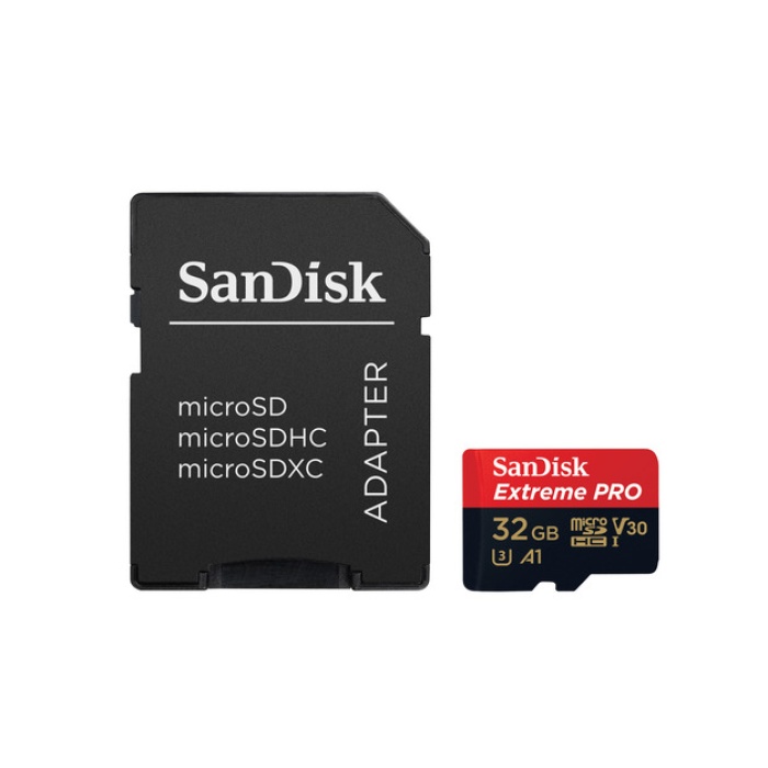 SanDisk Extreme microSDHC 32GB + SD Adapter + Rescue Pro Deluxe 100MB/s A1 C10 V30 UHS-I U3