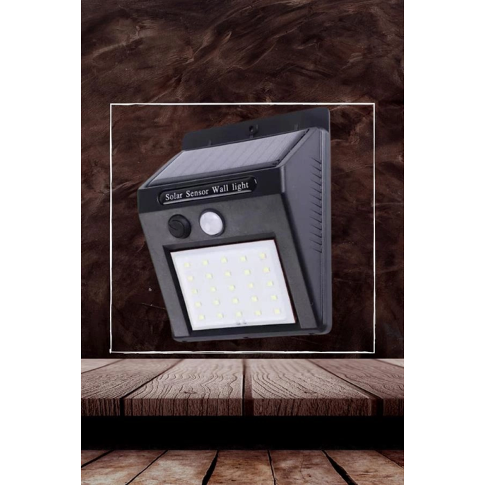Bahçe Aydınlatma Sensörlü Güneş Enerjili Duvar Lambası 40 Led Işık ( Lisinya )
