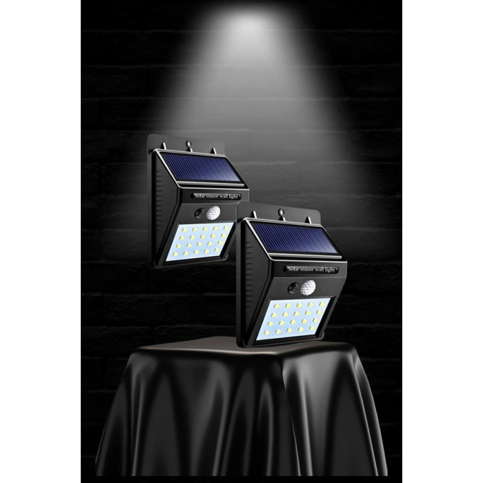 Güneş Enerjili Sensörlü Duvar Lambası Bahçe Lamba Suya Dayanıklı Bahçe Aydınlatma ( Lisinya )