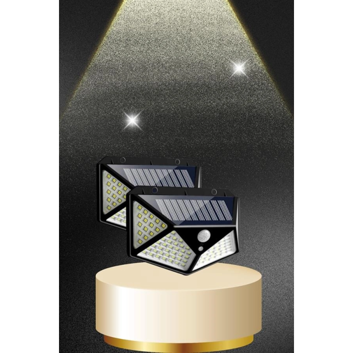 Solar Sensörlü Duvar Lambası Bahçe Lambaso Parlak Beyaz Işık Suya Dayanıklı ( Lisinya )