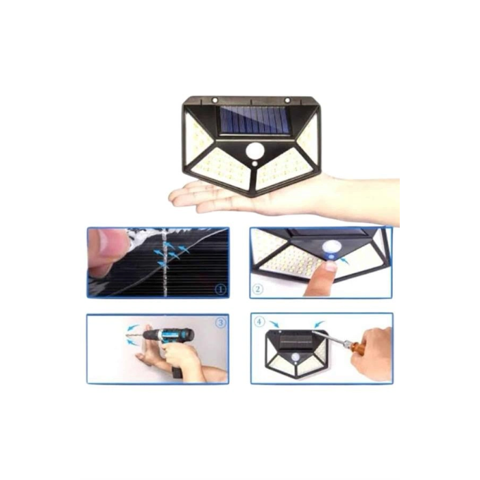 Bahçe Lambası Bahçe Aydınlatma Sensörlü Suya Dayanıklı 100 Led ( Lisinya )