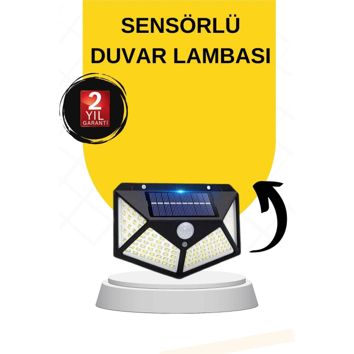 Sensörlü Güneş Enerjili Duvar Lambası ( Lisinya )