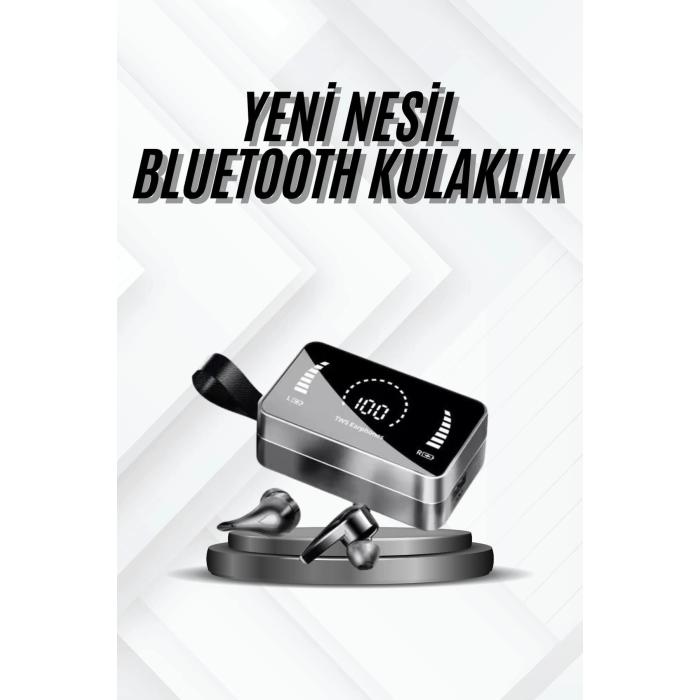 Tws Bluetooth Kulaklık Kablosuz Uzun Pil Ömrü Dijital Göstergeli Powerbank ( Lisinya )
