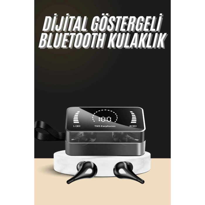 Bluetooth Kulaklık Anc Özelliği Powerbank Özelliği Aynalı Dijital Göstergeli ( Lisinya )