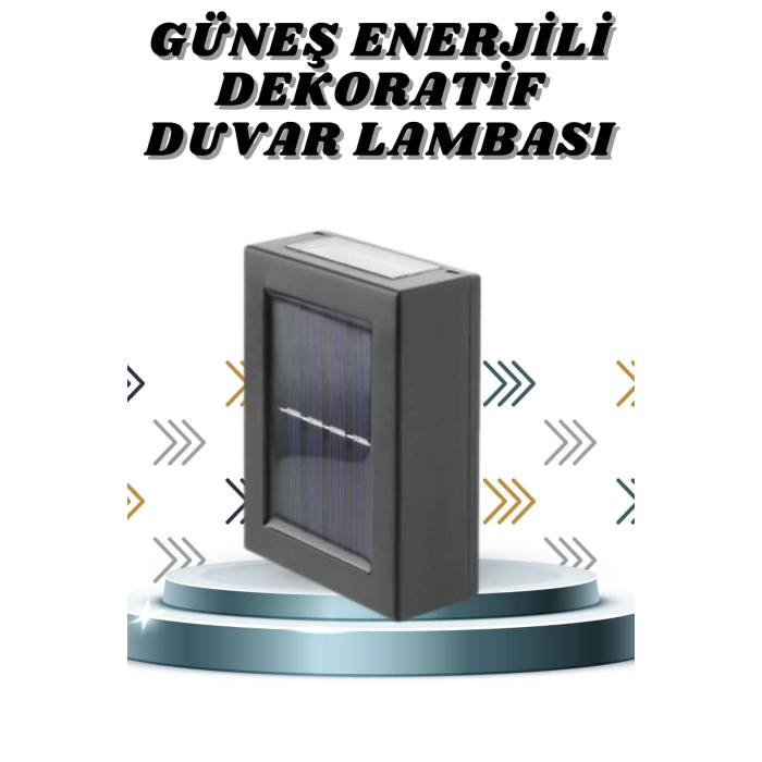 Solar Lamba Dekoratif Aplik Su Geçirmez Led Işıklı Duvar Lambası ( Lisinya )