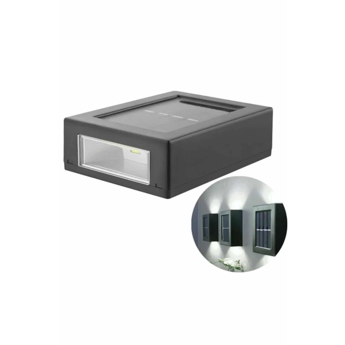 Dekoratif Duvar Lambası Solar Güneş Enerjili Bahçe Aydınlatması ( Lisinya )