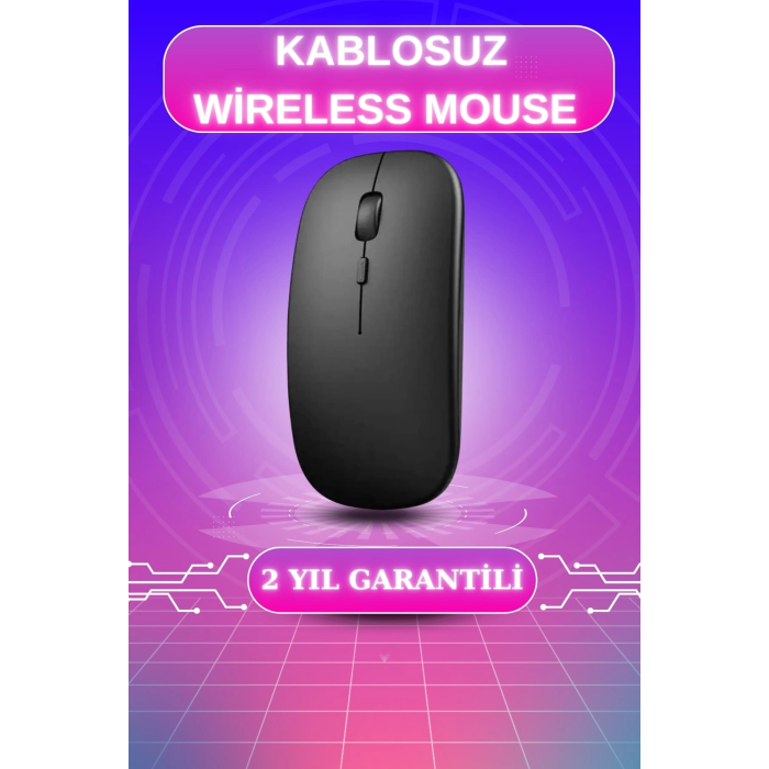 Kablosuz Mouse Fare Şarjlı Bluetooth Wireless Çift Modlu Sessiz ( Lisinya )
