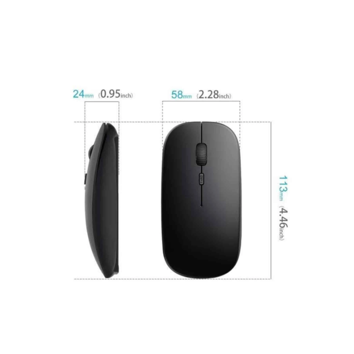 Siyah Wireless Kablosuz Sessiz Mouse Bluetooth Bağlantılı ( Lisinya )