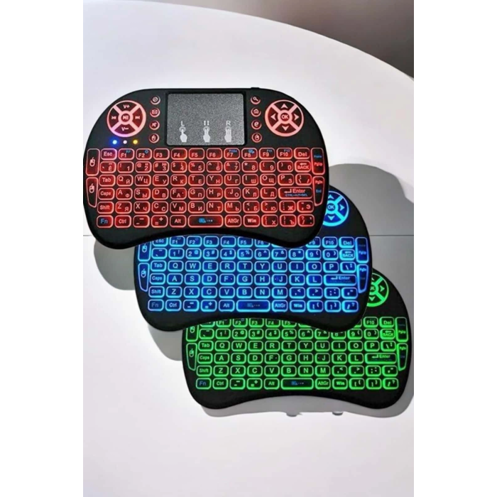 Işıklı Kablosuz Mini Q Klavye Tüm Cihazlara Uyumlu ( Lisinya )