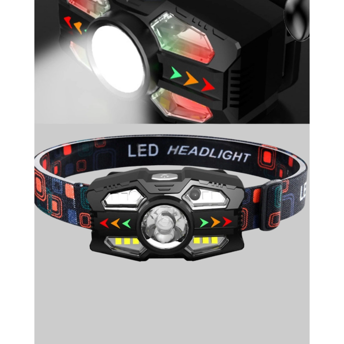 Şarj Edilebilir Led Far Hareket Sensörlü 5 Modlu Outdoor ( Lisinya )