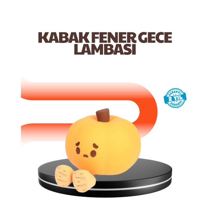 Dekoratif Pumpkin Gece Lambası Şarjlı Dokunmatik Led Işık ( Lisinya )