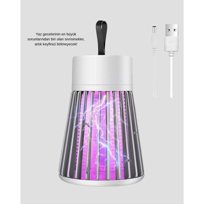 2000 Mah Şarjlı Sivrisinek Kovucu Lamba – Kimyasalsız, Güvenli Ve Taşınabilir ( Lisinya )