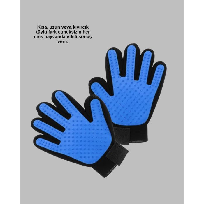 Evcil Hayvan Tüy Toplama Ve Masaj Eldiveni – Köpek Ve Kedi Tüy Dökülme Önleyici Bakım Eldiveni ( Lisinya )
