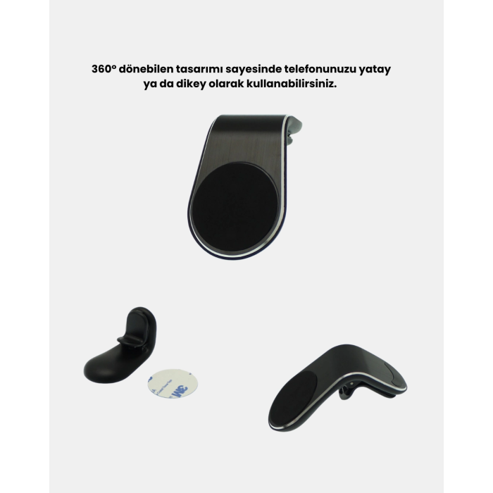 360° Dönebilen Manyetik Araç Telefon Tutucu Sarsıntısız Ve Şık Tasarımlı ( Lisinya )