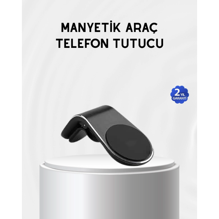 Araç İçi Manyetik Telefon Tutucu Güçlü Klipsli Ve 360 Derece Ayarlanabilir ( Lisinya )